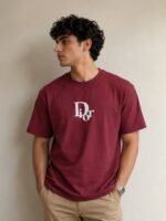 Drop Shoulder Dior Printed T-Shirt - Image 3